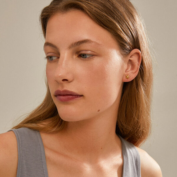 OAKLEY Recycled Starfish Earrings, gold-plated, Pilgrim