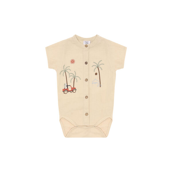 HCBertil Muslin Bodystocking, sandshell, Hust & Claire