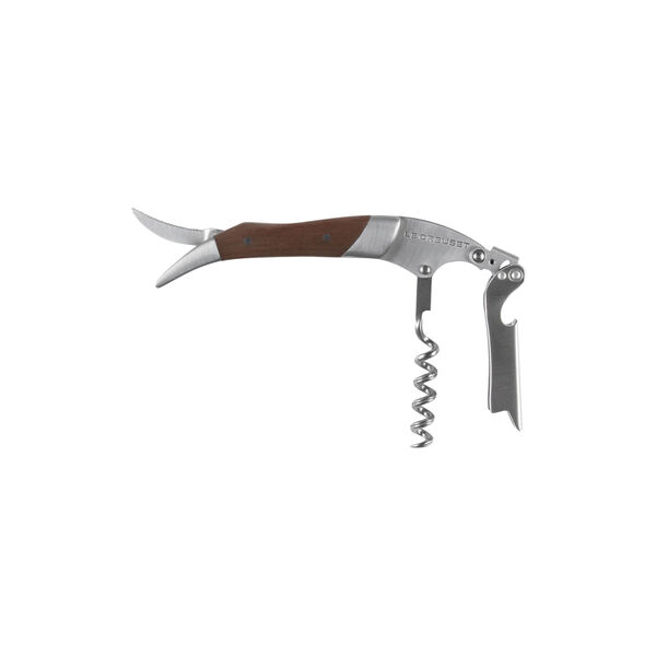 Premium Servit&ouml;rskorkskruv, valn&ouml;t, Le Creuset