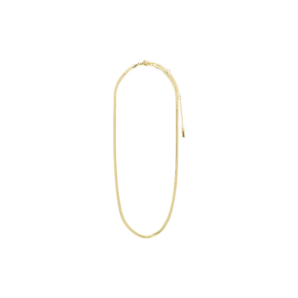 JOANNA flat snake chain Halsband, gold-plated, Pilgrim