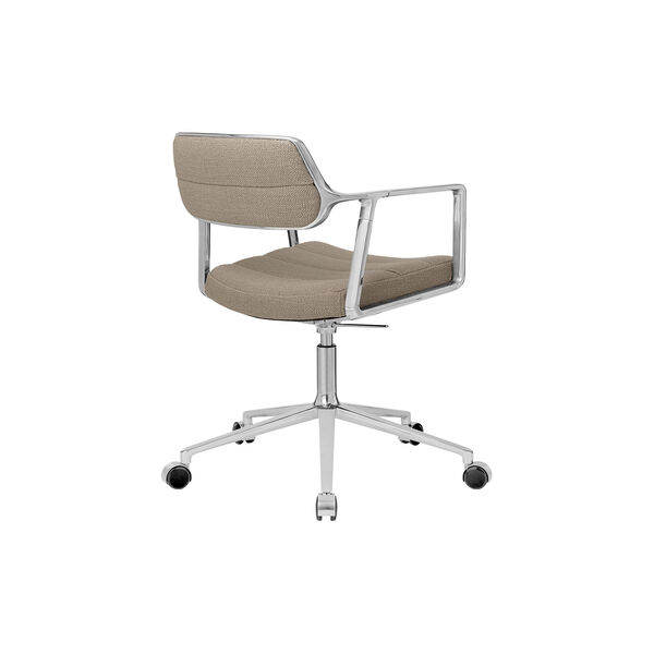 VIPP453 Swivel+ Chair with Castors, dark sand/polished aluminium, Vipp