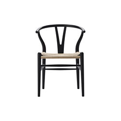 CH24 Y-stolen matbordsstol, soft black, Carl Hansen & Søn