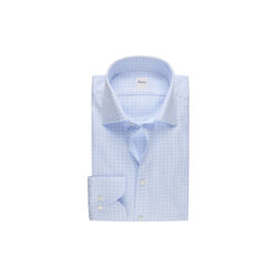 Slimline C79 RC cuff, light blue check, Stenströms