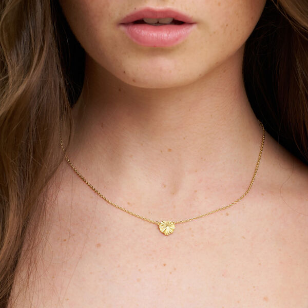 Florence necklace w. pendant, gold plated, Pure by Nat