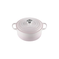 Signature gjutj&auml;rn rund gryta &Oslash; 24 cm, shell pink, Le Creuset