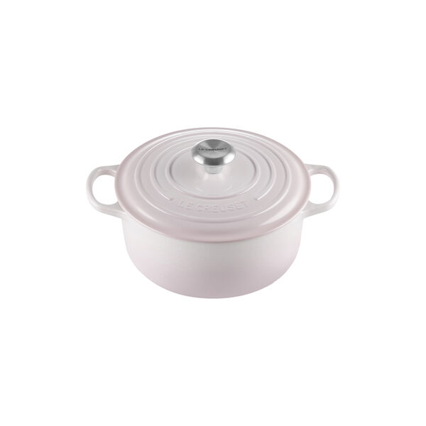 Signature gjutj&auml;rn rund gryta &Oslash; 24 cm, shell pink, Le Creuset