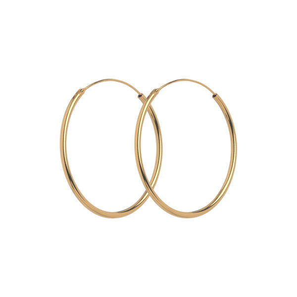 Plain Hoop örhängen, guld, Pernille Corydon Jewellery