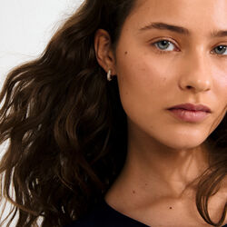 TATUM hoops Small, guldpläterade, Pilgrim