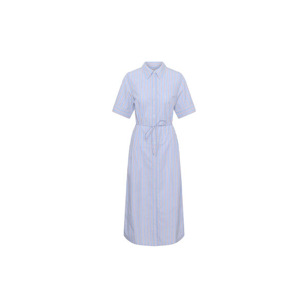BeveraPW Dress, blue burnt russet stripe, Part Two