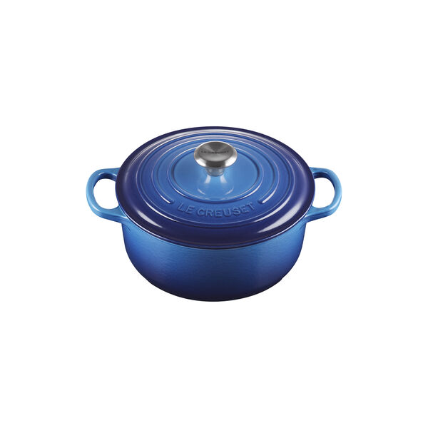 Signature gjutj&auml;rn rund gryta &Oslash; 20 cm, azure blue, Le Creuset