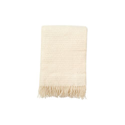 Knut ullpl&auml;d, natural, Klippan Yllefabrik