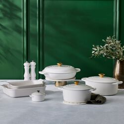 Signature gjutj&auml;rn buff&eacute;tgryta 30 cm, white, Le Creuset