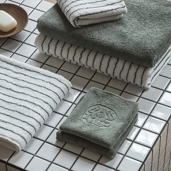 DAMASK TERRY ansiktshandduk, mineral green, Georg Jensen Damask