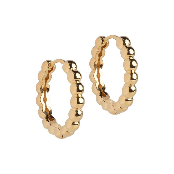 Ball Hoops Large, gold plated, ENAMEL Copenhagen