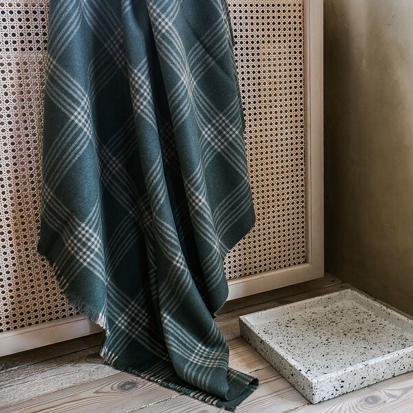 Check pl&auml;d, green/light green, ELVANG