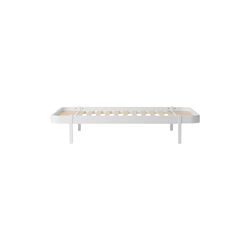 Wood Lounger Bed 120 cm, white, Oliver Furniture