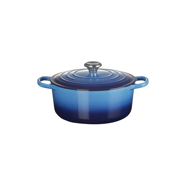 Signature gjutj&auml;rn rund gryta &Oslash; 26 cm, azure blue, Le Creuset