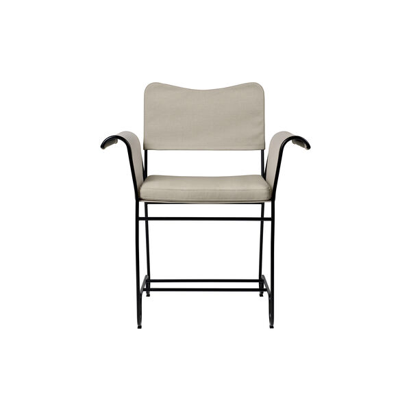 Tropique Dining Chair without Fringes, beige/classic black, GUBI