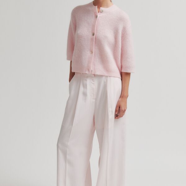 Andrea Knit Rib Cardigan, crystal pink, Second Female
