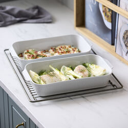 Pliss&eacute; Fatset djupt 2 st, vit, Pillivuyt