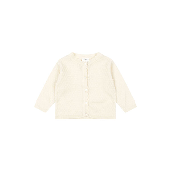 Venti Pointelle Cardigan, antique white, Konges Sl&oslash;jd