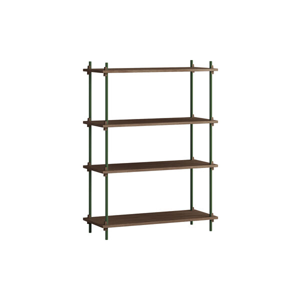 Shelving Classic Medium, smoked oak/pine green, MOEBE
