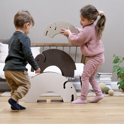 Elefant S, sand grey, bObles