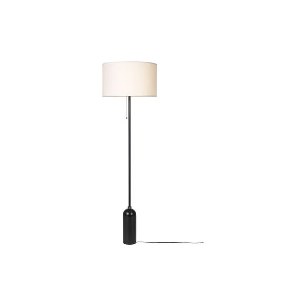 Gravity golvlampa, svart stål/vit Gravity golvlampa, svart stål/vit, GUBI