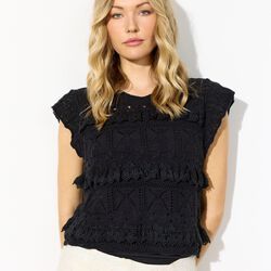 Sienna Knit Top, black, HUNK&Oslash;N