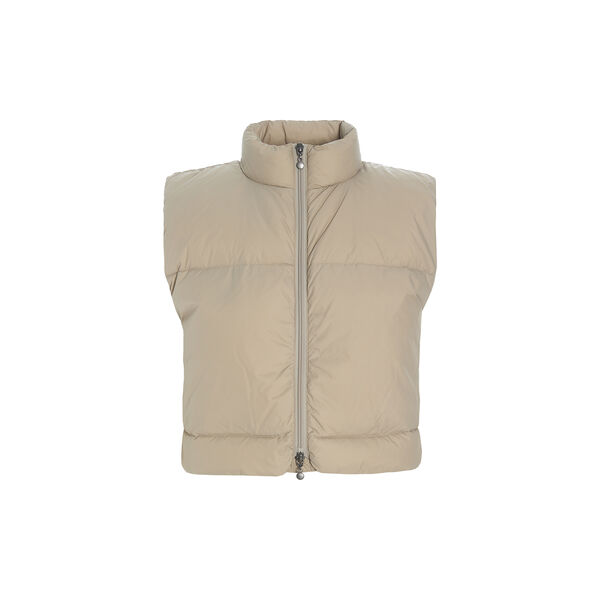 Feather down kort väst, stone, BITTE KAI RAND