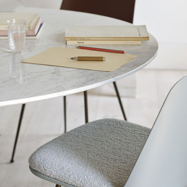 In Between SK20 Dining Table, matt black/bianca carrara marble, &Tradition