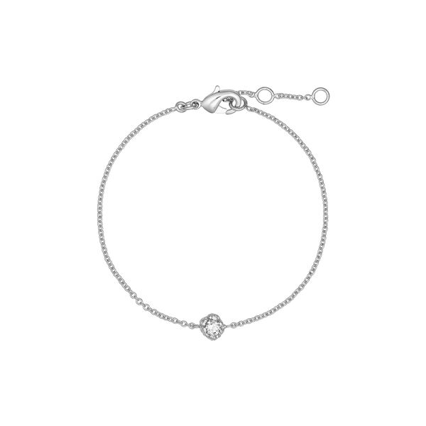 Clara bracelet w. zircon, silver plated, Pure by Nat