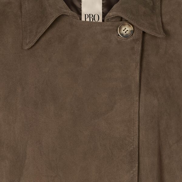 2847PBOElva suede long trench coat, smoke, PBO