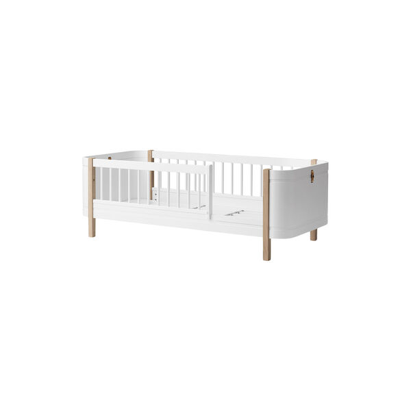 Wood Mini+ Junior Bed 68x162cm, white/oak, Oliver Furniture