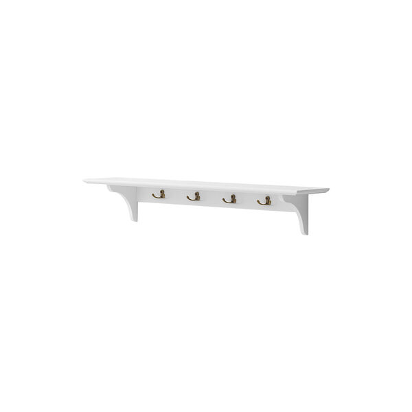 Seaside Shelf With Hooks, 90x20 cm, Oliver Furniture