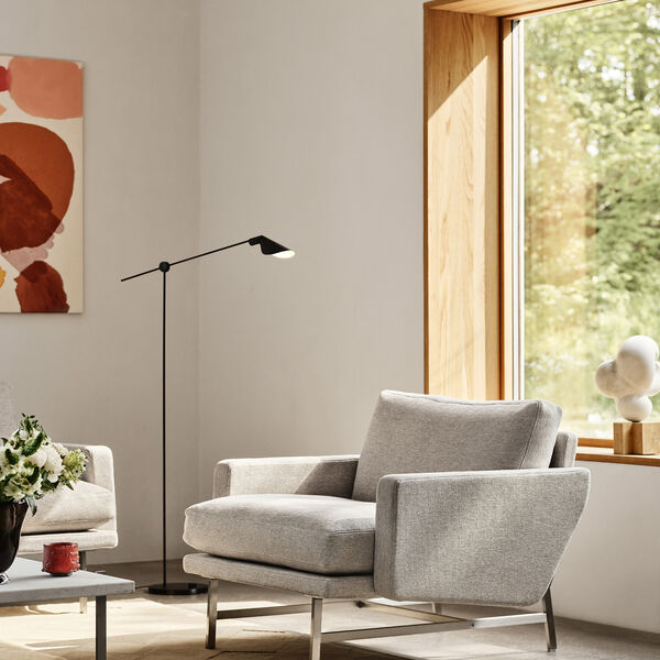 MS011 Golvlampa, black PVD, Fritz Hansen