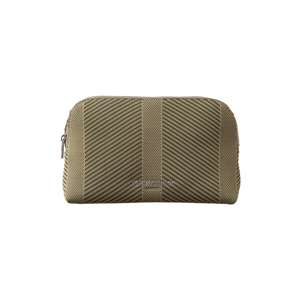 Knitted Makeup Bag, greige sphagnum, Ilse Jacobsen Hornb&aelig;k