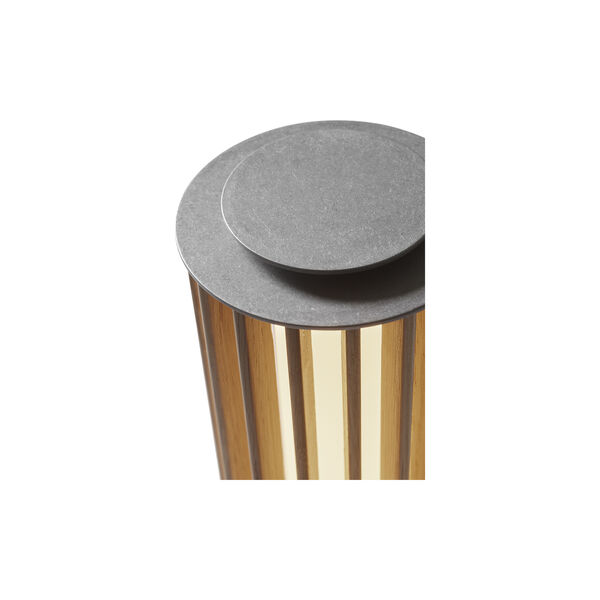 Numbra TY3 | Lacquered Oak/Tumbled Aluminium | Portable Bordslampa, &Tradition