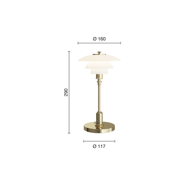 PH 1/1 Portable Lamp, brass metallised, Louis Poulsen