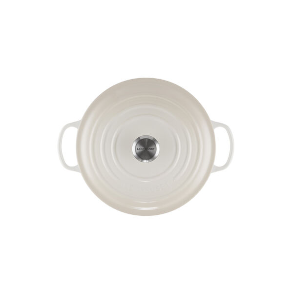 Signature rund gryta Ø 28 cm, meringue, Le Creuset