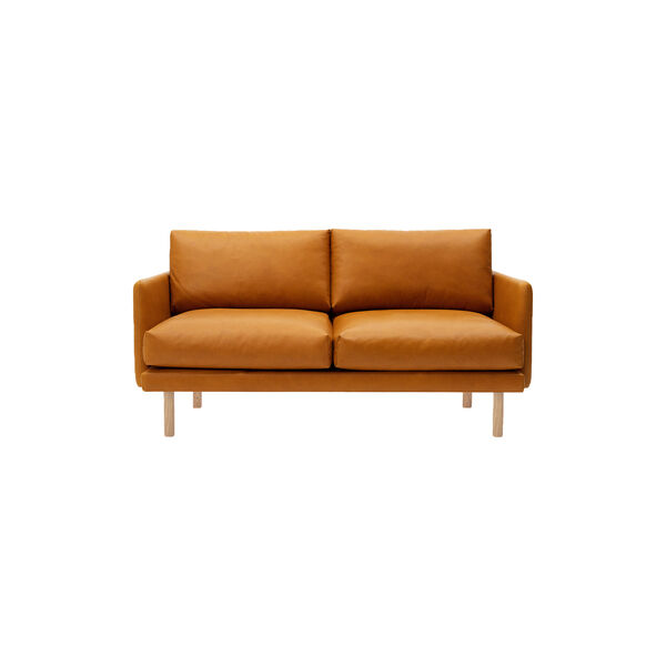 Emo 2-sits soffa, SemiAni Cognac/naturoljad ek, Bruunmunch Furniture