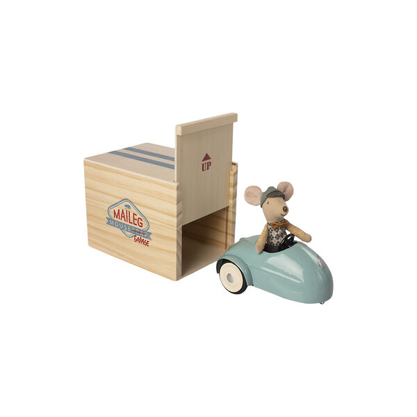 Mus med bil & garage, Maileg
