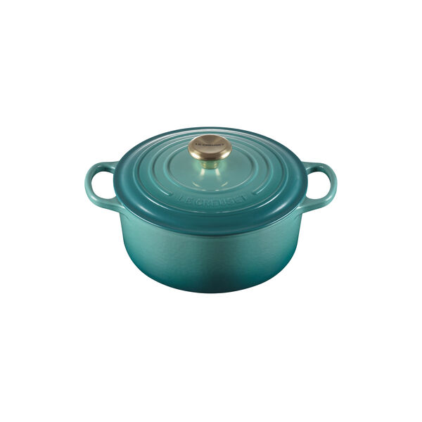 Signature rund gryta &Oslash; 24 cm, bleu riviera, Le Creuset
