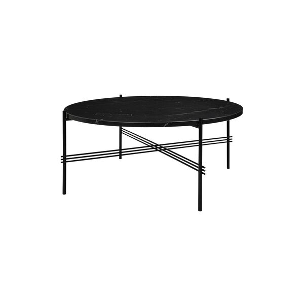 TS Coffee Table &Oslash;80, black marquina marble, GUBI