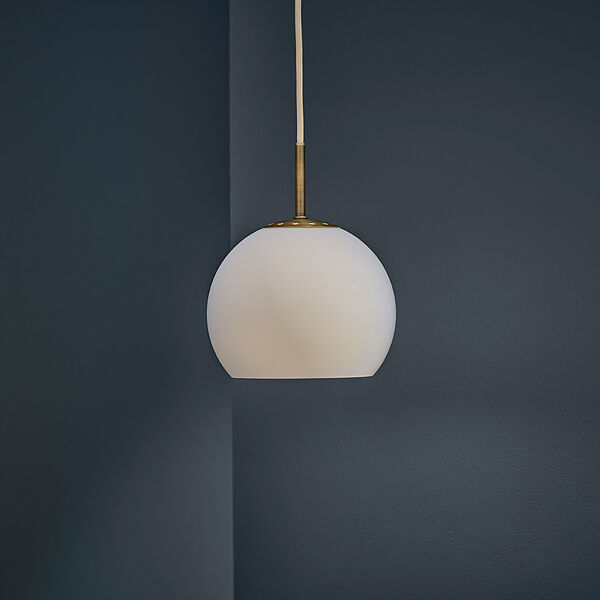 Ball Glass Pendant, opal white Ball Glass Pendant, opal white, FRANDSEN