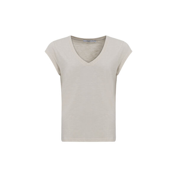CC Heart Basic V-Neck T-Shirt, sand, Coster Copenhagen
