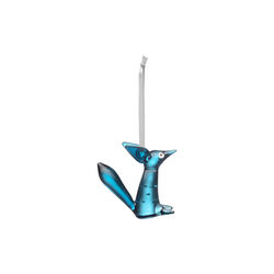 Vulpes ornament sitting, steel blue, Iittala