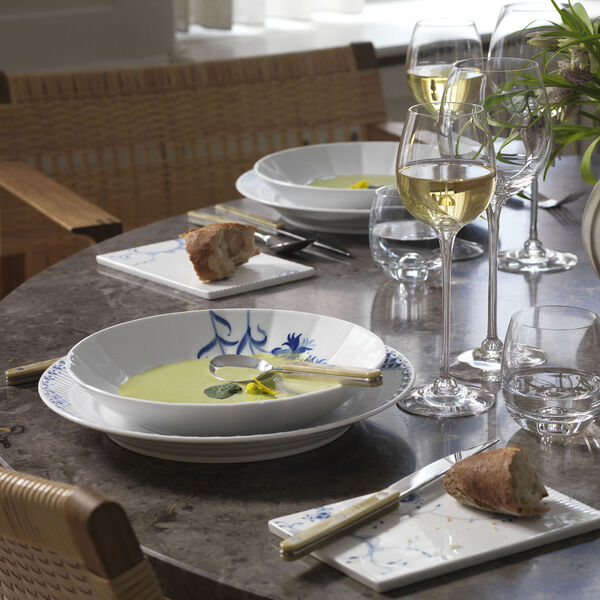 Blomst djup tallrik rose, 24 cm, Royal Copenhagen