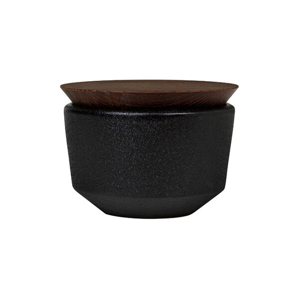 R&Aring; saltkar med lock, svart, Rosendahl