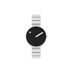 Picto armbandsur, black/brushed steel, PICTO